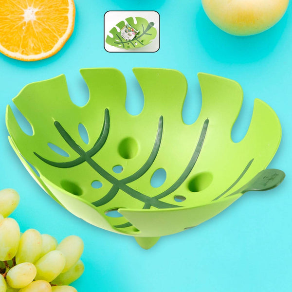 Supermom Leaf-Shaped Plastic Fruit Basket (1 Pc) - dailyneed.life