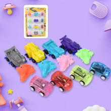 Mini Pull Back Car & Aeroplane Plastic Pull Back Car Cartoon Toys (12 Pcs Set) - dailyneed.life