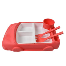 Kid's Car Shaped Plates Cup / Lunch Box Dinnerware Set (4 Pcs Set / 1000 ML Lunch Box) - dailyneed.life