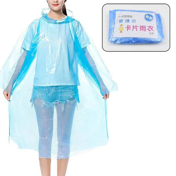 Plastic pocket sized Raincoat, Reusable Free Size Raincoat - dailyneed.life