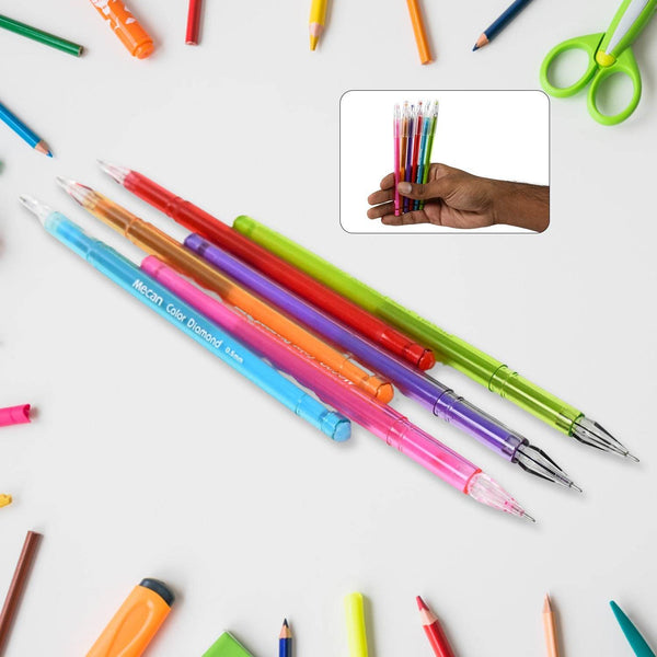 Multi Colour Gel Pen Set, Set of 6 Colours (6 Pcs Set) - dailyneed.life