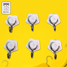 Multipurpose Self Adhesive Plastic Wall Hooks - 6 pcs - dailyneed.life