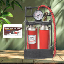 Dual-Cylinder Foot Pump, Portable Floor Bike Pump, 100PSI Air Pump - dailyneed.life