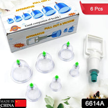 Vacuum Cupping Set 6 Pcs Kit Pull Out a Vacuum Apparatus Therapy Relax Massagers Curve Suction Pumps - dailyneed.life