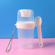 2-Piece Salad Cup Lunch Container with Dressing Storage and Reusable Fork - dailyneed.life