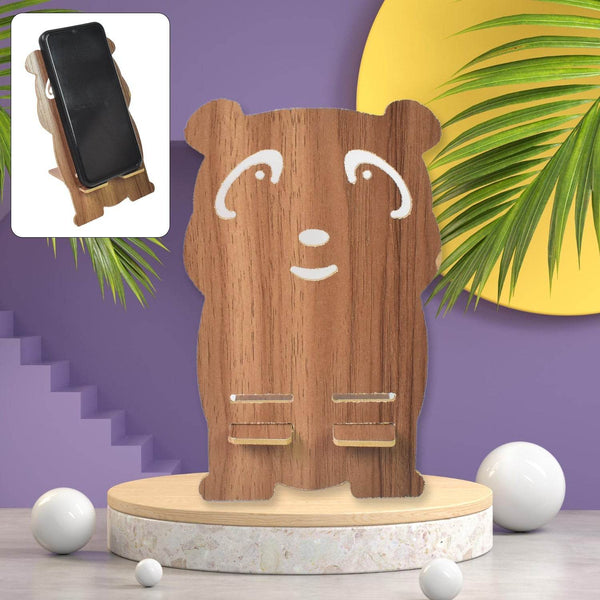 Wooden Cartoon Shape Design Mobile Stand (1 Pc) - dailyneed.life