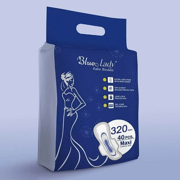 Blue Lady Extra Long Pads With Wides Wings Sanitary Pads – 320 mm, 40-Pack - dailyneed.life