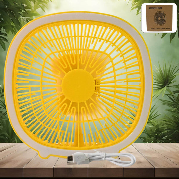 USB PORTABLE MINI DESK FAN WITH LIGHT (1 PC) - dailyneed.life