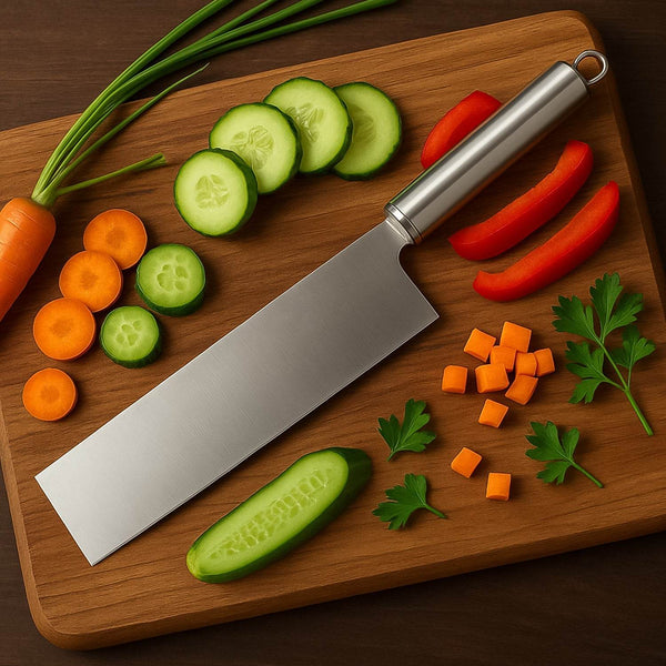 Professional-Grade Stainless Steel Vegetable Cleaver Knife 1 Pc - dailyneed.life
