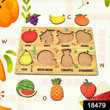 Wooden Fruits Puzzle Learning Educational Board (1 Set / 28×20 Cm) - dailyneed.life
