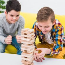 54 Pcs Blocks 4 Dices Wooden Tumbling Stacking Building - dailyneed.life