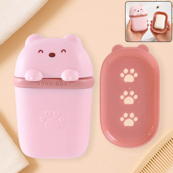 Cute Bear Shaped Soap Case ,Sabudani (1 Pc) - dailyneed.life