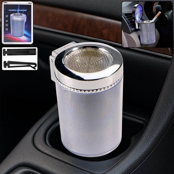 Premium Quality LED Illuminated Car Ashtray with Lid and Detachable Holder (1 Pc) - dailyneed.life