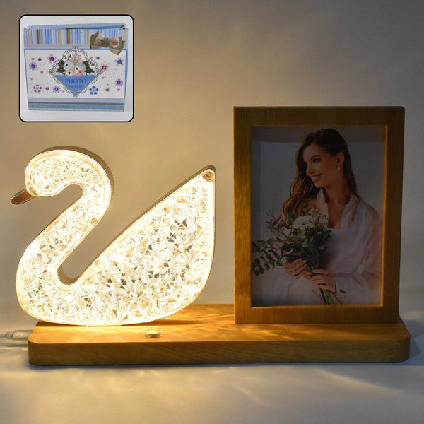 Duck Shape Cystal Led Lamp & Photo Frame Night Lamp | Wedding Gift | love couple - dailyneed.life