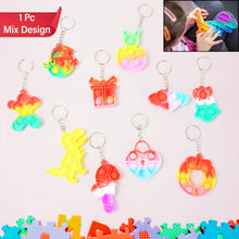 Compact Pop It Keychain – Fun Stress Relief Fidget Toy (1 Pc | Mix Design) - dailyneed.life
