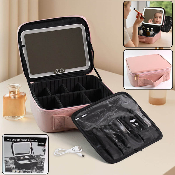 Premium LED Light Makeup Organizer Box (1 Pc / Mix Color) - dailyneed.life
