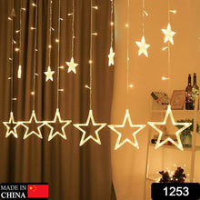 12 Stars Curtain String Lights, Window Curtain Lights with 8 Flashing Modes Decoration for Festivals-11 - dailyneed.life