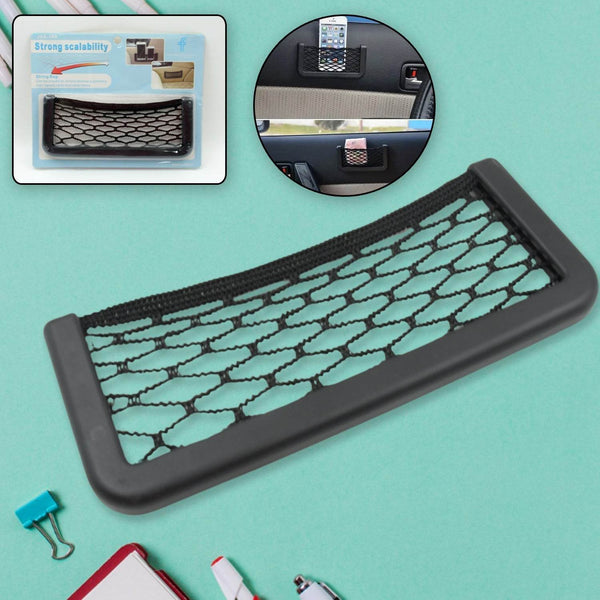 Car Storage Organize Car String Bag Car Seat Side Storage, Net Bag Mesh Pocket Organizer Stick-on for Purse Bag Phone - dailyneed.life