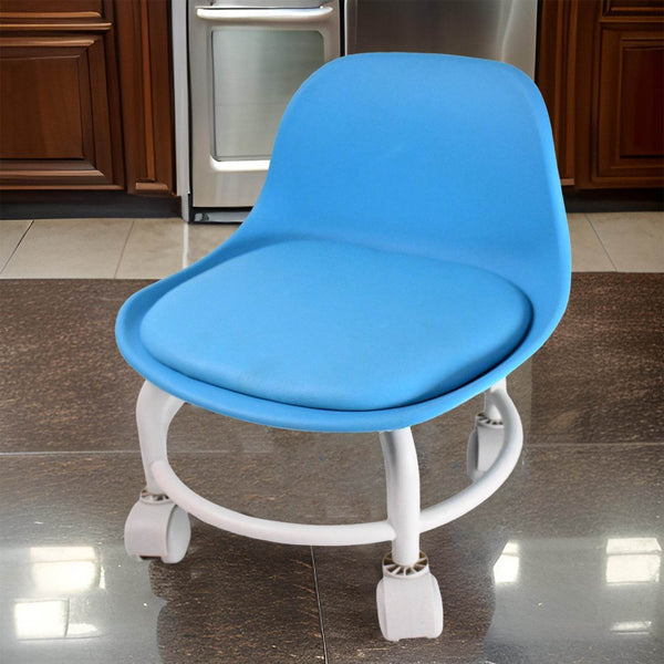 Plastic Low Round Rolling Stool with Wheels Pedicure Stool (1 pc / Mix Color) - dailyneed.life
