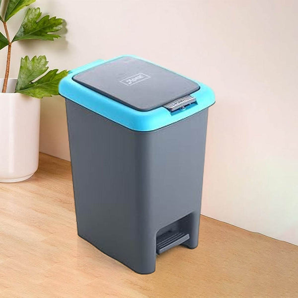 Apex Plastic Push N Pedal Dust Bin | Hands-Free Operation, Compact Design 6.5 Liters (1 Pc / Mix Color) - dailyneed.life