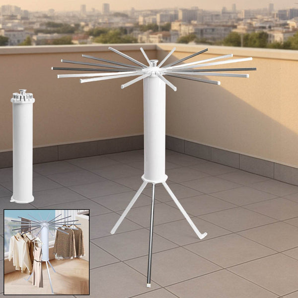 Foldable Rotary Clothes Drying Rack Stand (1 Pc) - dailyneed.life
