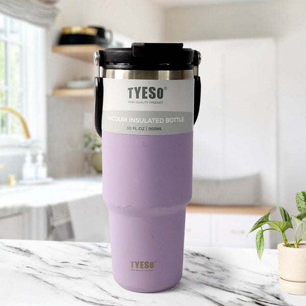 Stainless Steel Vacuum Insulated Coffee Cups Travel Mug With Straw (900 ML Approx / 1 Pc) - dailyneed.life