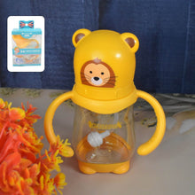 Baby Feeding Bottle with Handles & Straw (Mix Design, Size & Color / 1 Pc) - dailyneed.life