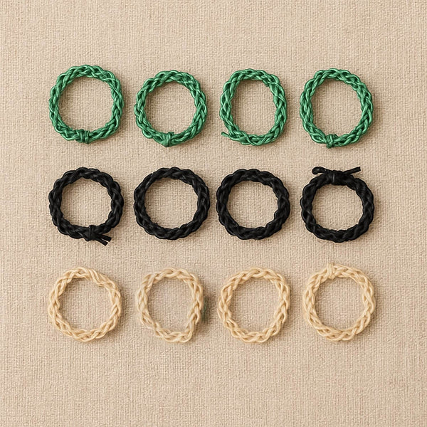 Braided Elastic Hair Bands Set (12 Pc) - dailyneed.life