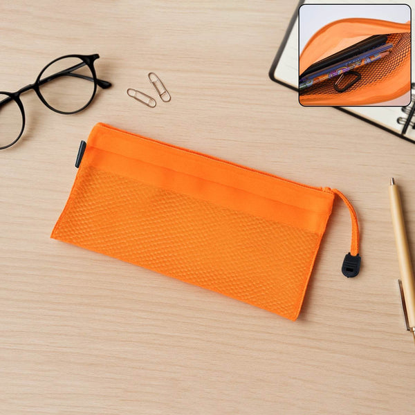Zipper Mesh Pouch Multipurpose Travel Bag for Cosmetics Makeup Offices Supplies - dailyneed.life