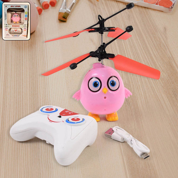 Electroplay Flying Bird RC Toy with LED & Remote Control – Pink Owl Design (1 Set) - dailyneed.life