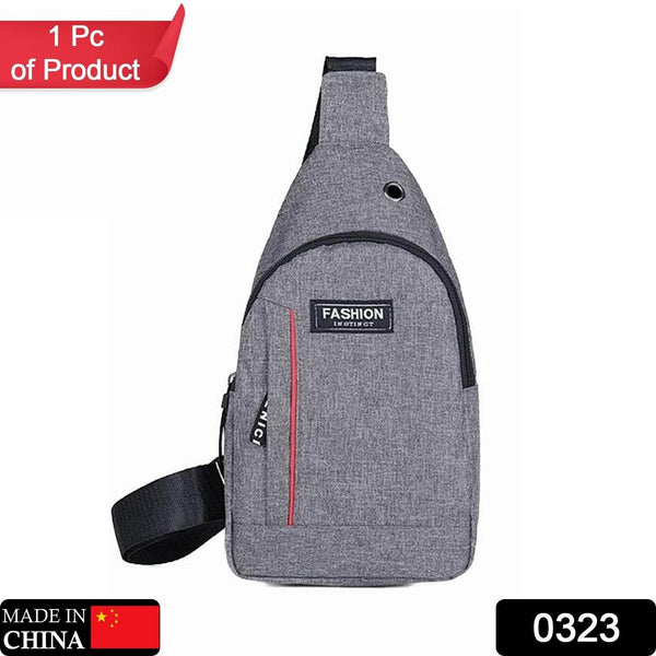 Waterproof Anti-Theft Crossbody Fanny Pack with USB Charging & Earphone Hook (Grey/Blue) - dailyneed.life