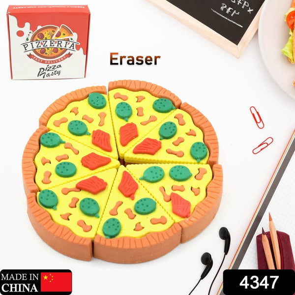 3D Pizza Slices Eraser Set – Fancy & Colorful Stationery for Kids & Gifts (7 slice) - dailyneed.life