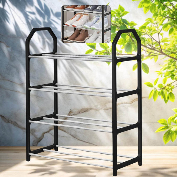 4 Layer Space‑saving Shoes Show Rack Folding Shoe Rack (1 Pc) - dailyneed.life