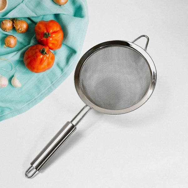 Mesh Sieve Quality Stainless Steel Fine Mesh Strainer with Sturdy Handle and Hook, Ideal for Tea Coffee, Rice, Powder, Fruit Etc Kitchen Food Kitchen Utensil - dailyneed.life