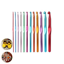 Aluminium Multicolor Knitting Needles, Crochet Kit (12 Pcs Set) - dailyneed.life