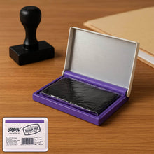 Yashu Plastic Stamp Pad Violet Ink, Quick-Dry Refillable Pad (1 Pc) - dailyneed.life