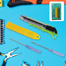 Heavy Duty Working Cutter Knife with replacement blade, 2 Screwdriver Hand Tool (4 Pc Set) - dailyneed.life