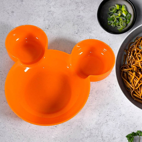Mickey Mouse Shape Plates for Kids, BPA Free, & Unbreakable Children’s Food Plate, Kids Bowl, Fruit Plate, Baby Cartoon Bowl Plate, Tableware (1 Pc) - dailyneed.life