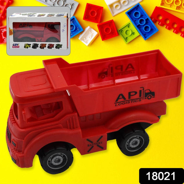 Friction Powered Dumper Toy Truck For Kids | With Opening Container Feature | Strong & Durable Plastic Material | Indoor & Outdoor Play Birthday Gift for Baby Boys & Girls (1 Pc) - dailyneed.life