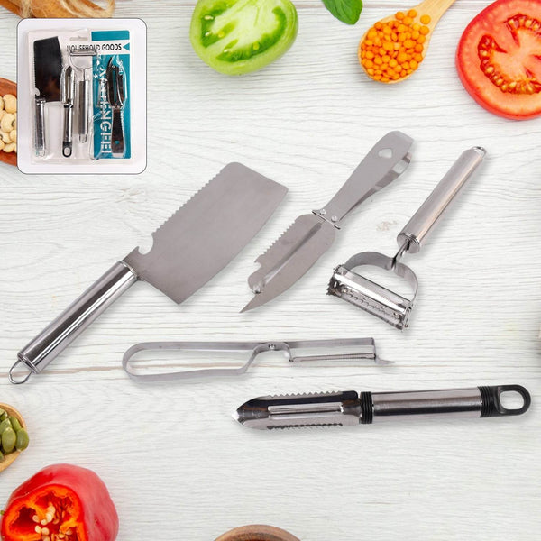 Multifunctional peeler, grater, fruit peeler, kitchen household gadget set (5 Pc Set) - dailyneed.life