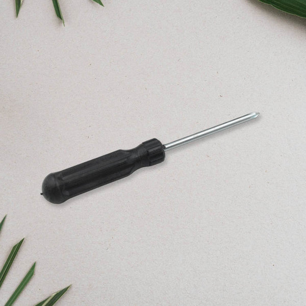 Small Pocket Size Slotted Cross Head Flat Magnetic Screwdriver, Small Slotted Screwdriver Flat Head with Black Handle for Small Appliances (1 Pc) - dailyneed.life