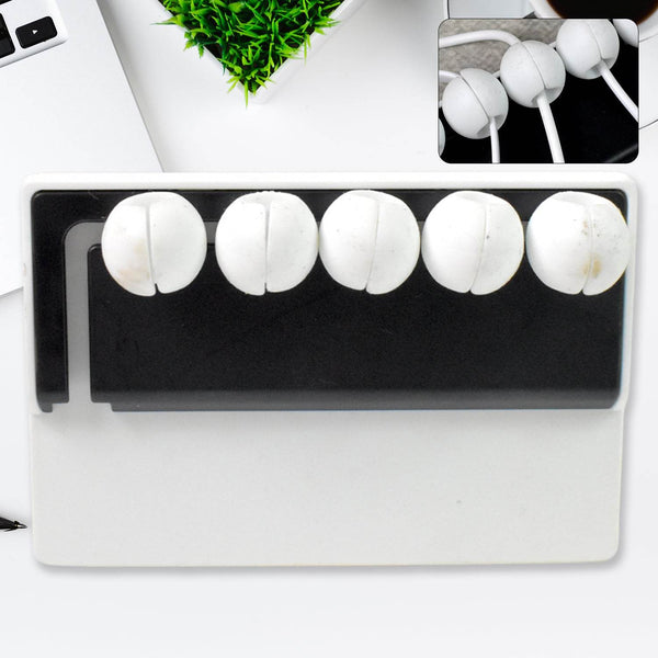 5 Slots Adhesive Desk Cable Cord Holder for Charging Cable (1 Pc / Mix Color) - dailyneed.life