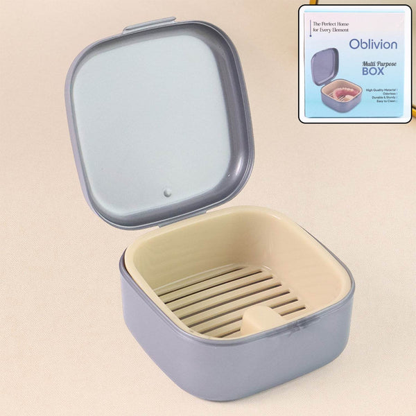 Oblivion Teeth Storage Box with Lid and Inner Tray, DENTURE CASE (1 Pc) - dailyneed.life