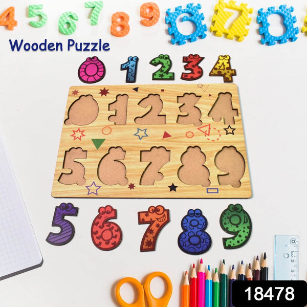 Wooden Number Puzzle Learning Educational Board (1 Set / 28×20 Cm) - dailyneed.life