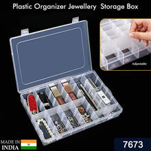 36 Grids Clear Plastic Organizer Box with Adjustable Compartment Dividers, Jewellery Storage Organizer Collection Box (1 pc ) - dailyneed.life
