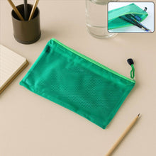 Zipper Mesh Pouch Multipurpose Travel Bag for Cosmetics Makeup Offices Supplies (25 x 16 cm) - dailyneed.life