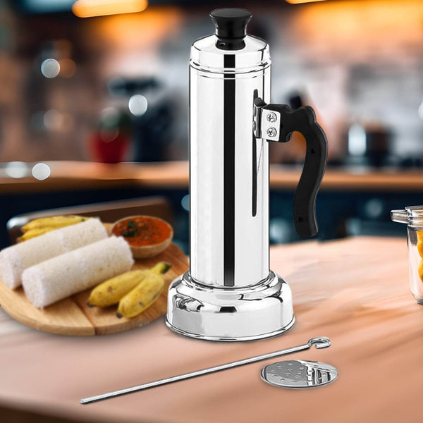 Puttu Maker Set with Steamer Plate & Pressure Cooker Top, Stainless Steel - dailyneed.life