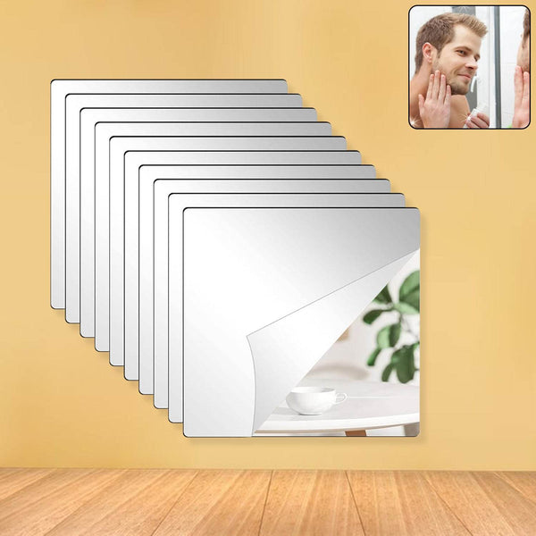Flexible Acrylic Mirror Set (30x30 cm & 10 Pcs Set) - dailyneed.life