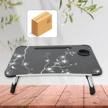 Laptop Table Foldable Portable Notebook Bed Lap Desk Tray Stand Reading Holder with Coffee Cup Slot for Breakfast, Reading & Movie Watching. - dailyneed.life