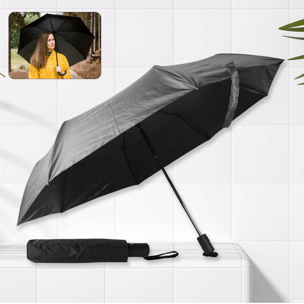 2 Fold Manual Umbrella – Wind, Sun & Rainproof with Steel Shaft & Wrist Strap - dailyneed.life